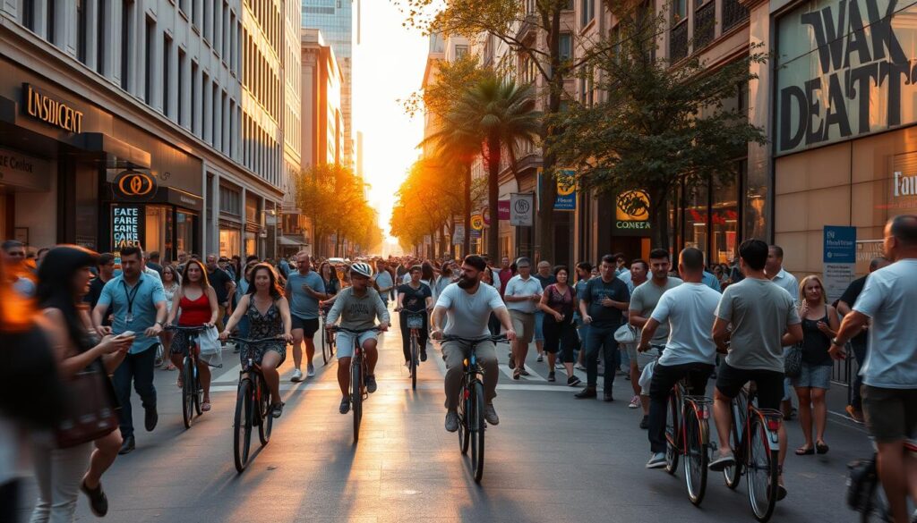 Street photography showcasing life in motion