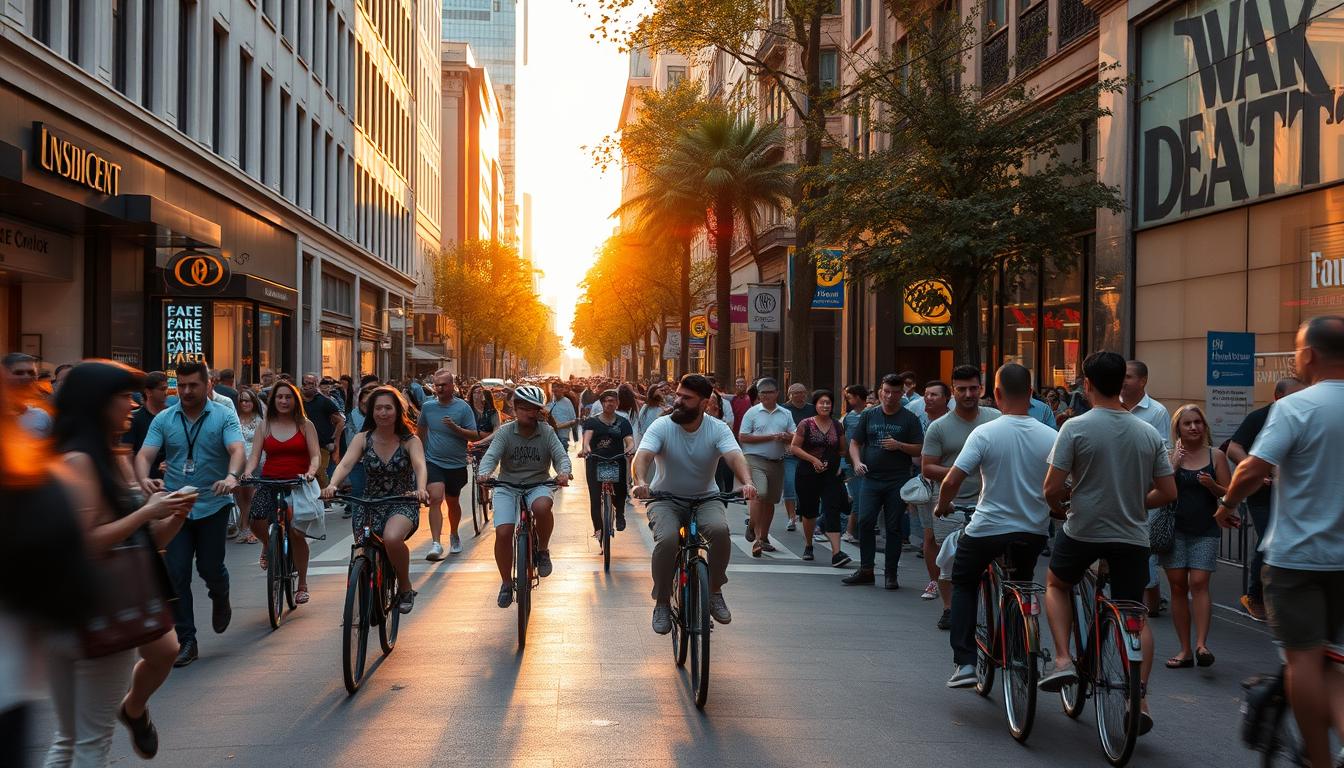 Street photography showcasing life in motion