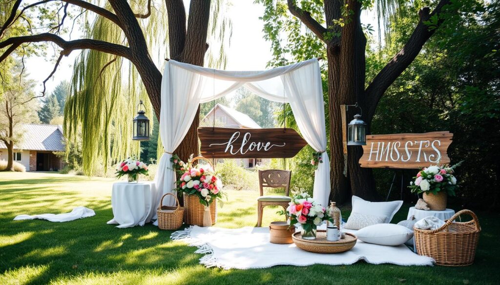 Personal wedding photography elements in an outdoor setting Personal wedding photography elements in an outdoor setting